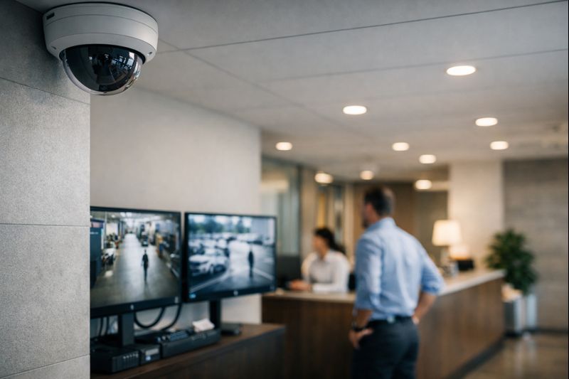 Sistema de cámaras CCTV empresarial con monitoreo